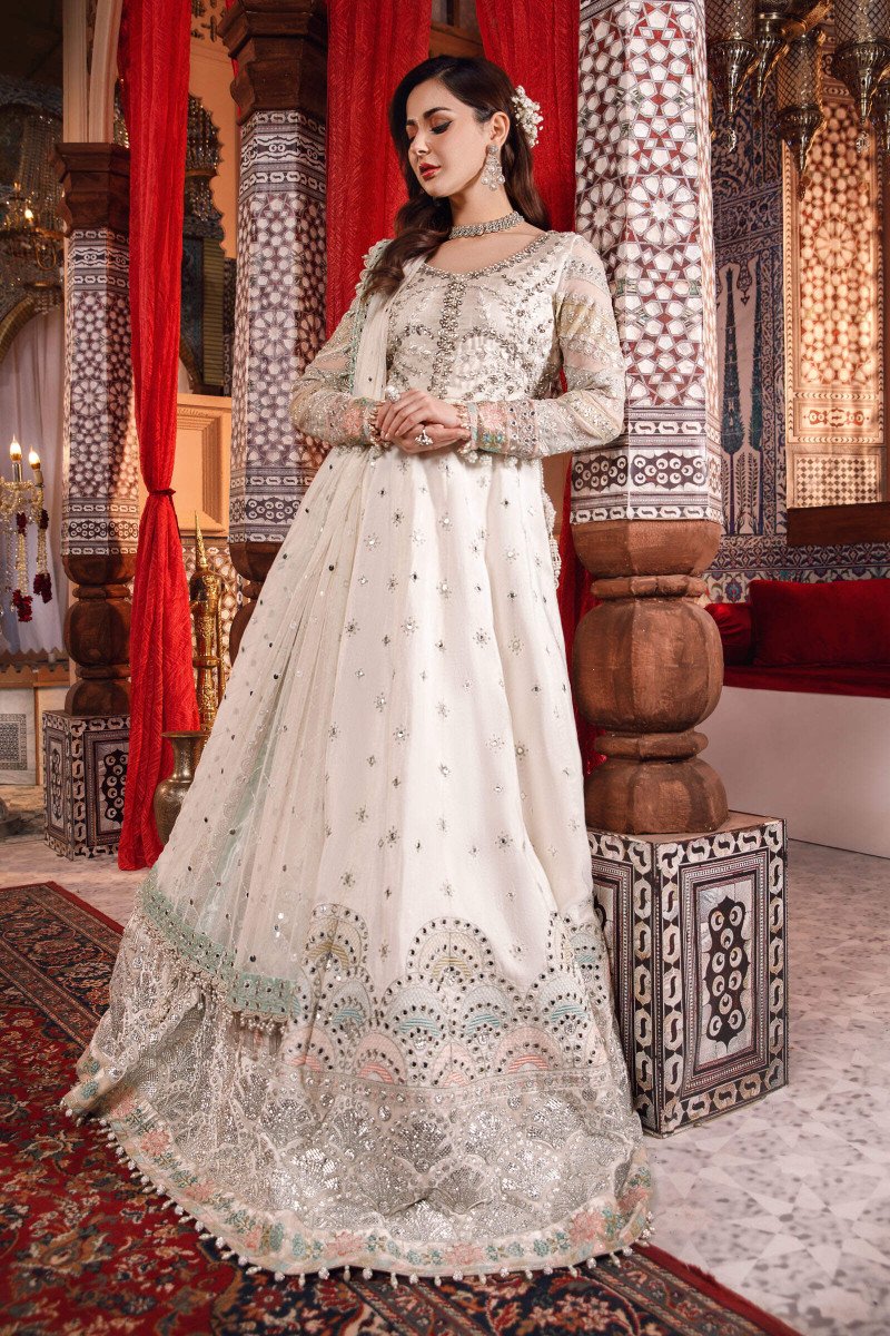 Maria B White Bridal Collection Silk Replica