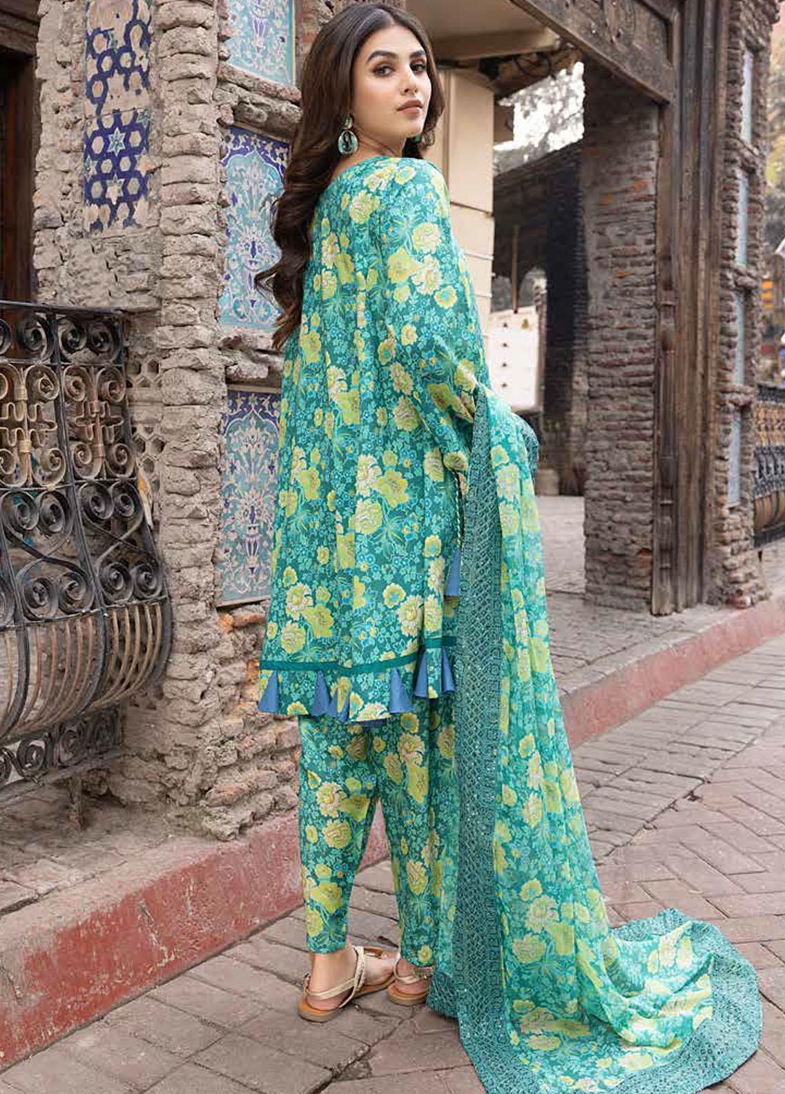 Charizma Seagreen Swiss Luxury Lawn Collection Replica