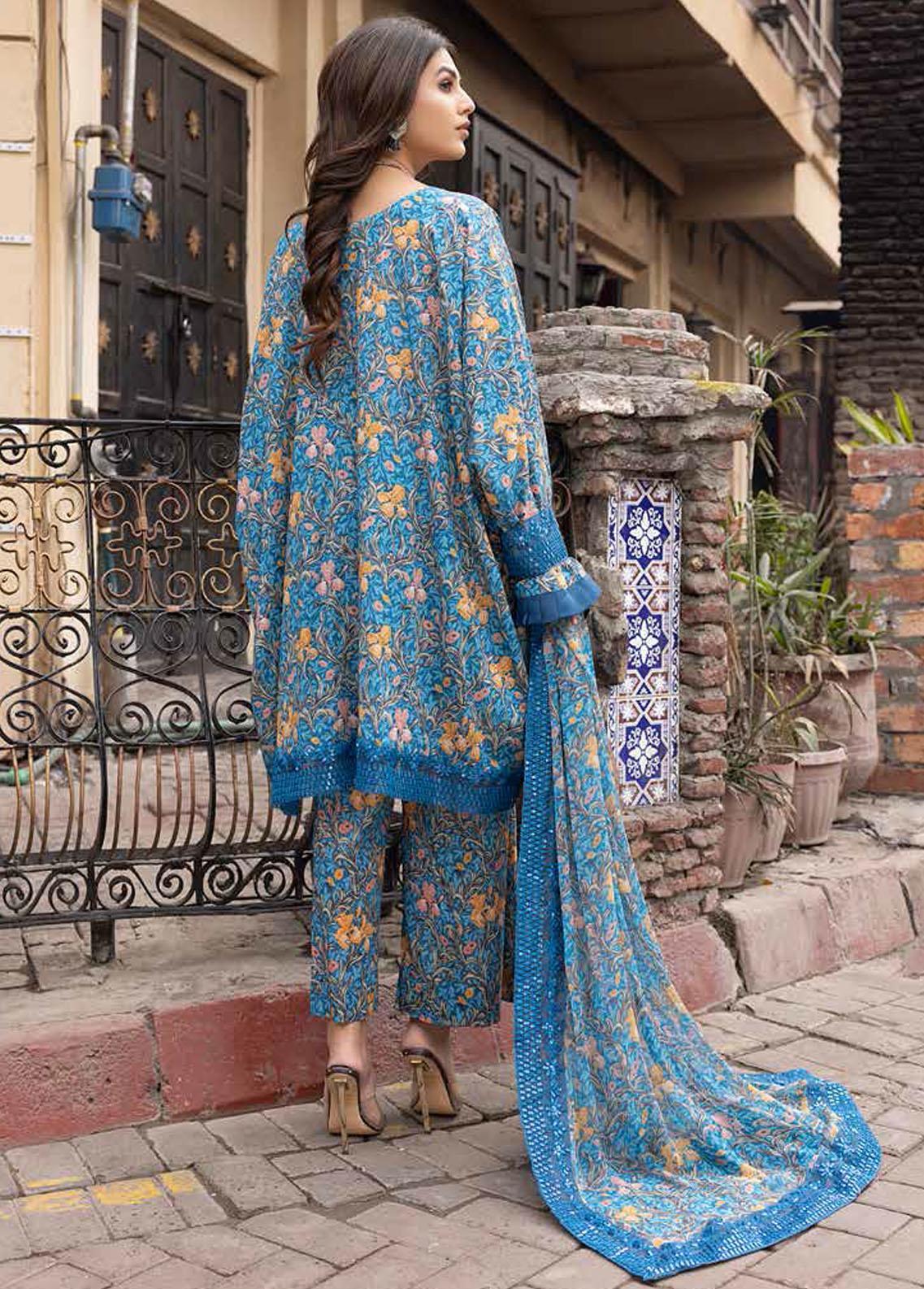 Charizma Blue Swiss Luxury Lawn Collection Replica