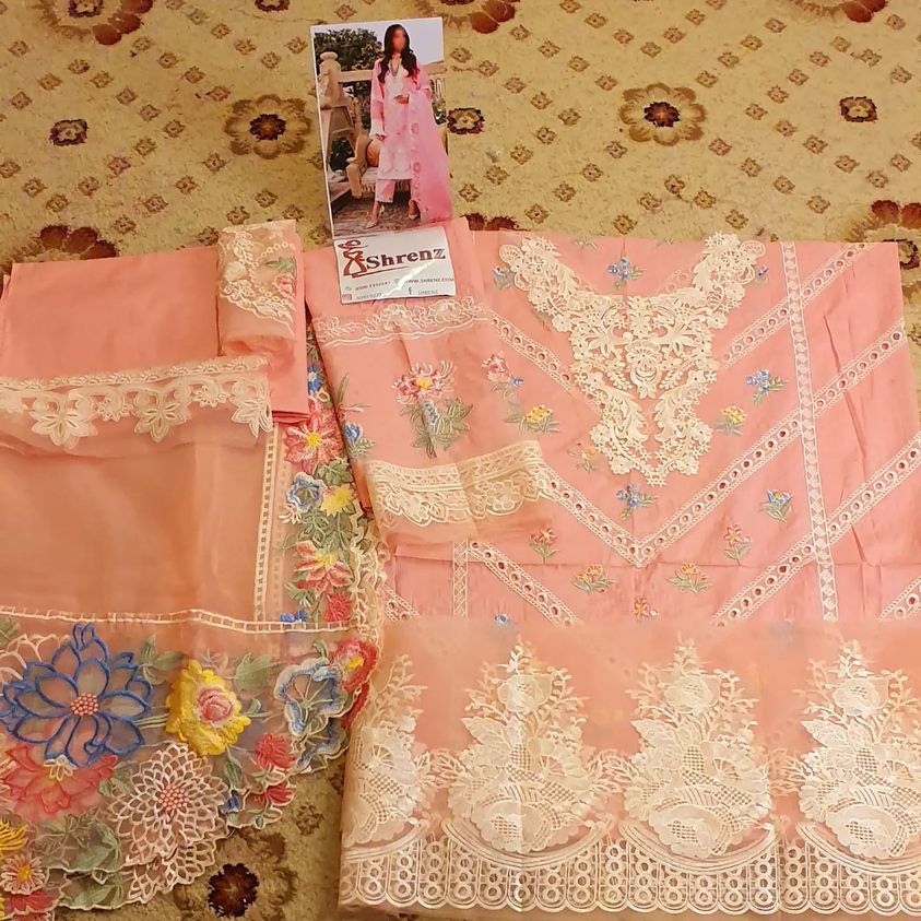 Crimson Pink Luxury Lawn Collection Replica