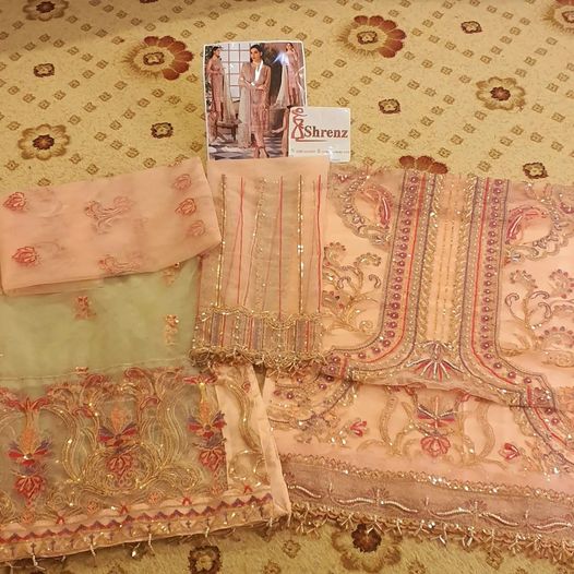 Gulaal Peach Exclusive Collection Net Replica