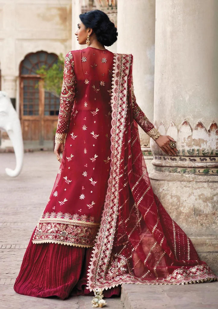 Afrozeh Maroon Formal Collection Chiffon Replica