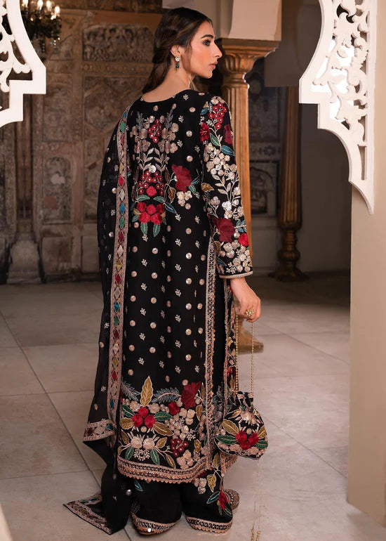 Haseen's Mehnaaz Black Luxury Lawn Collection Replica