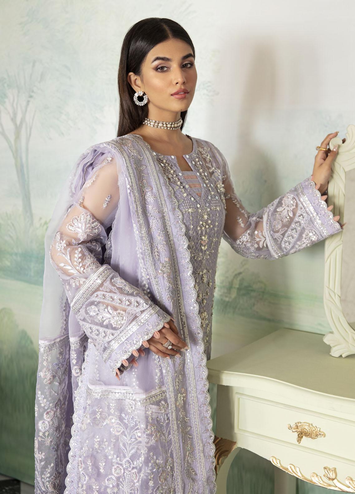 Gulaal Purple Formal Collection Organza Replica