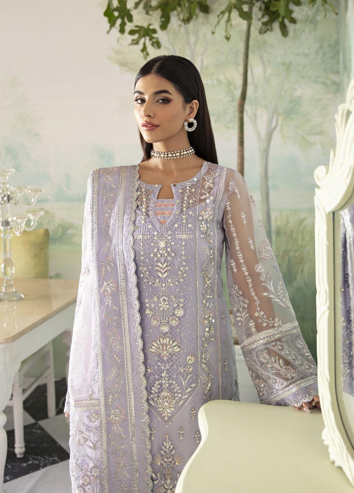 Gulaal Purple Formal Collection Organza Replica