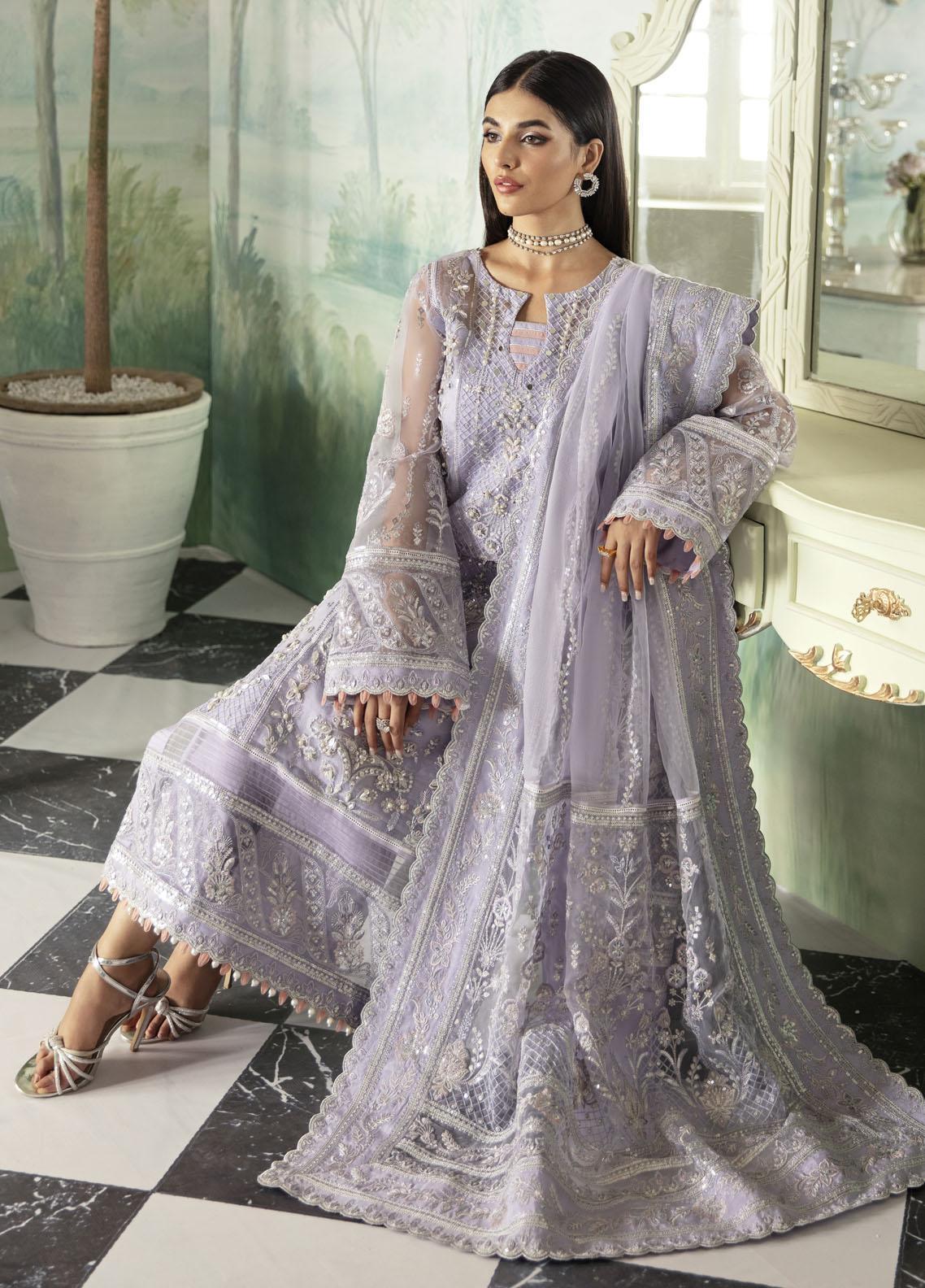 Gulaal Purple Formal Collection Organza Replica