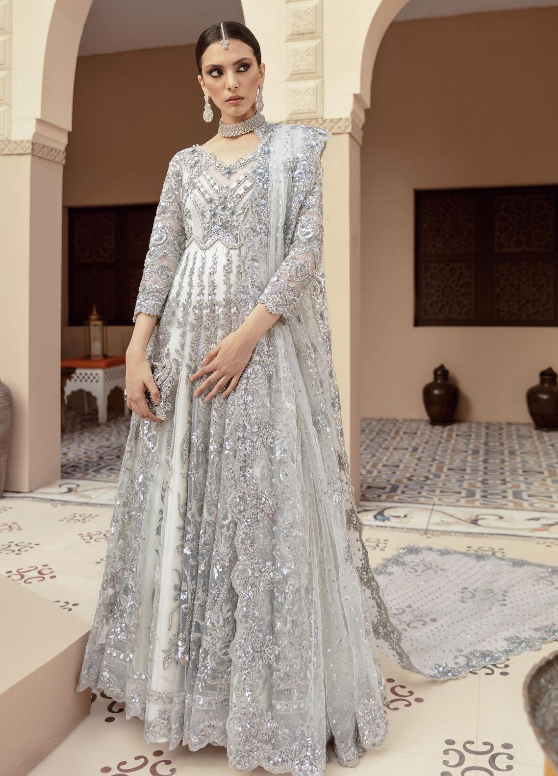 Imrozia White Bridal Collection Net Replica