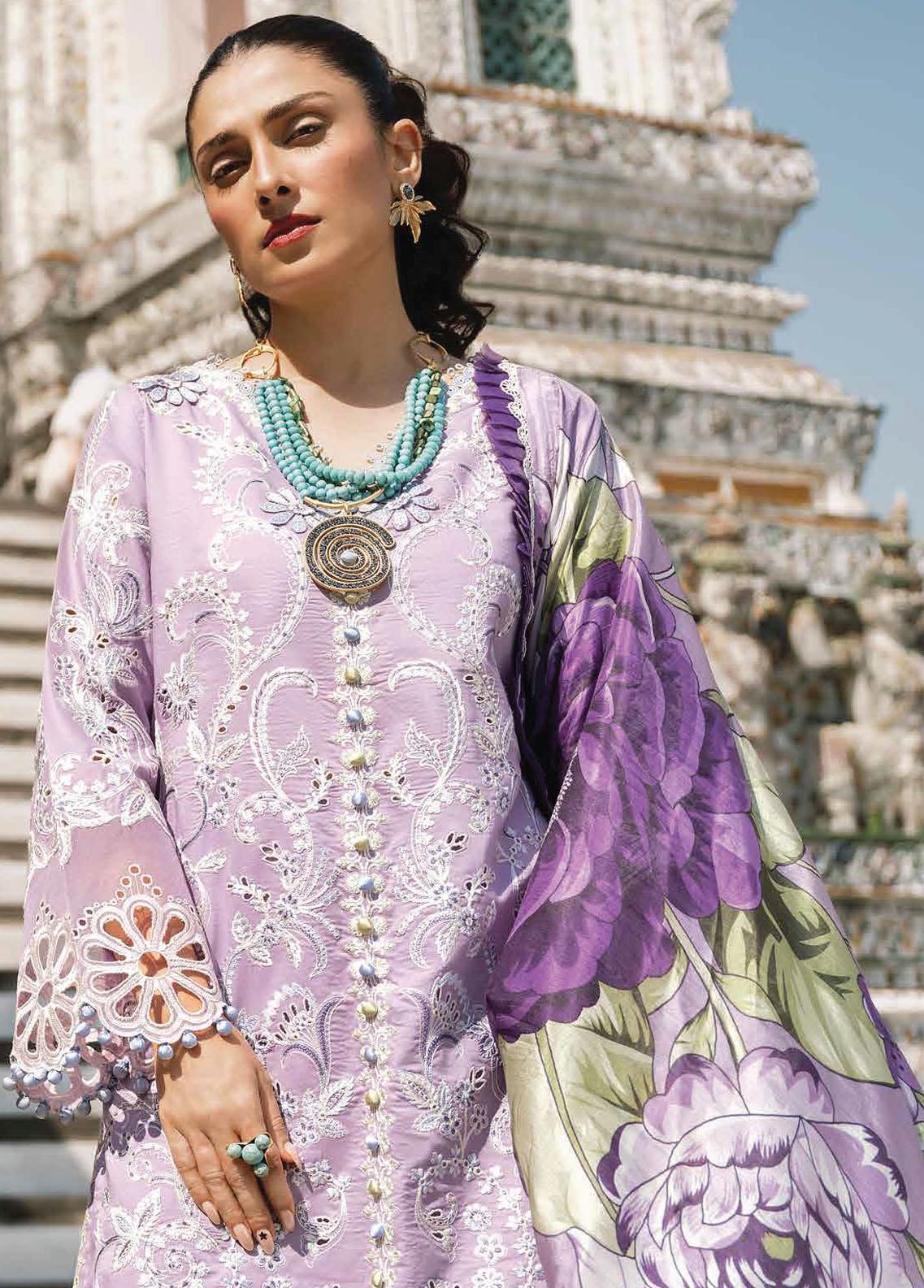 Mushq Purple Luxury Lawn Collection Replica