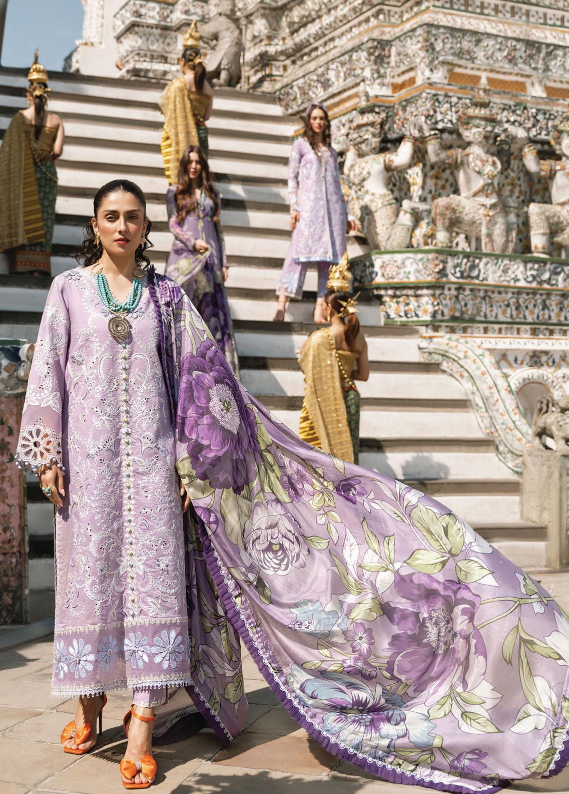 Mushq Purple Luxury Lawn Collection Replica