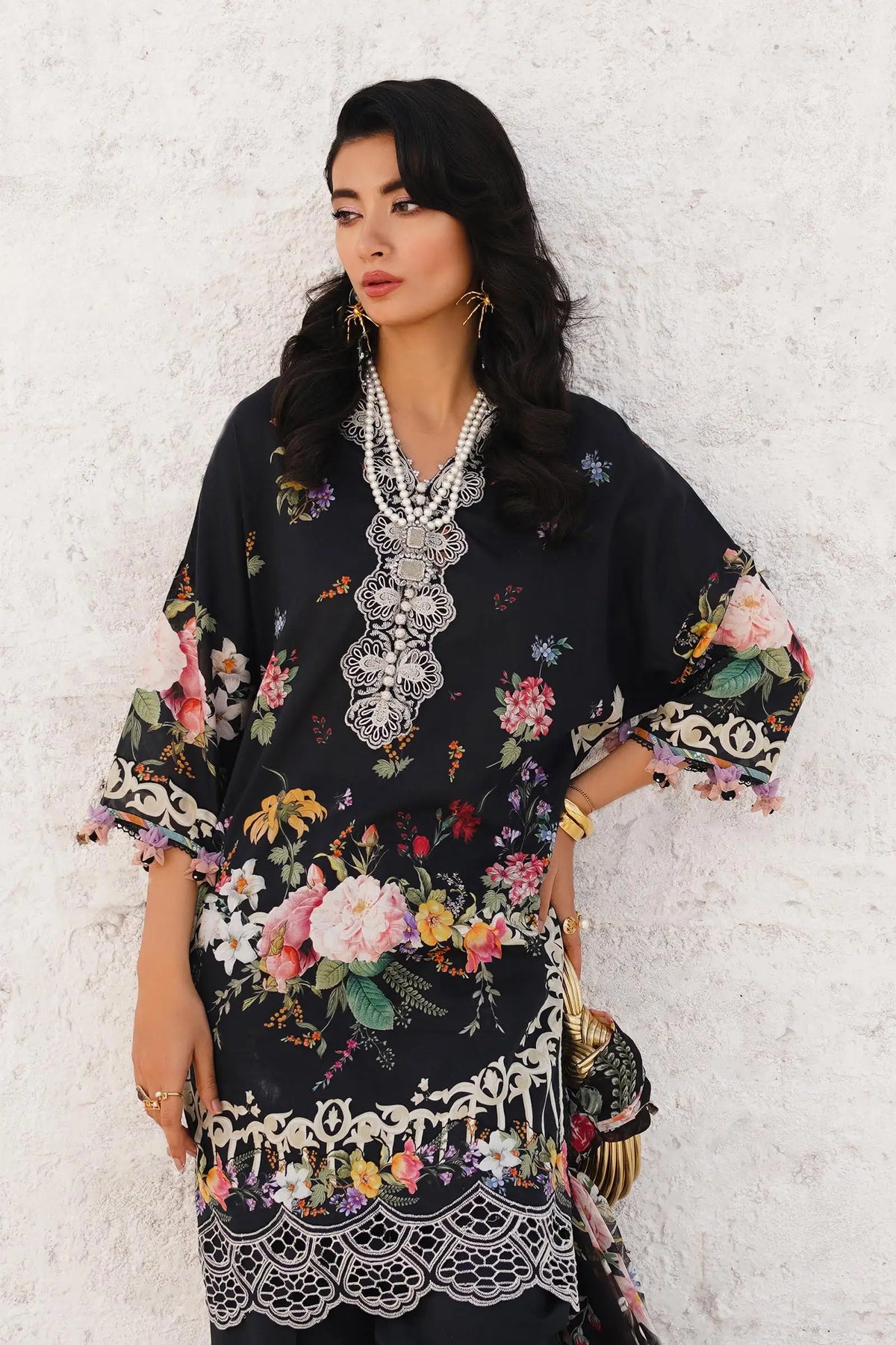 Sana Safinaz Black Printed Lawn Collection Replica