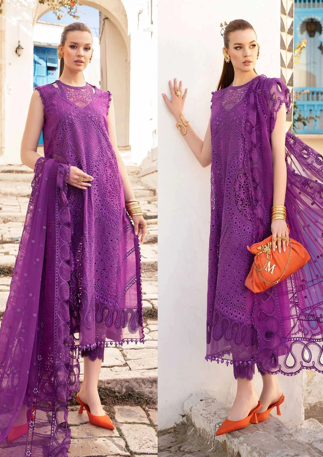 Maria B Purple Luxury Lawn Collection Replica