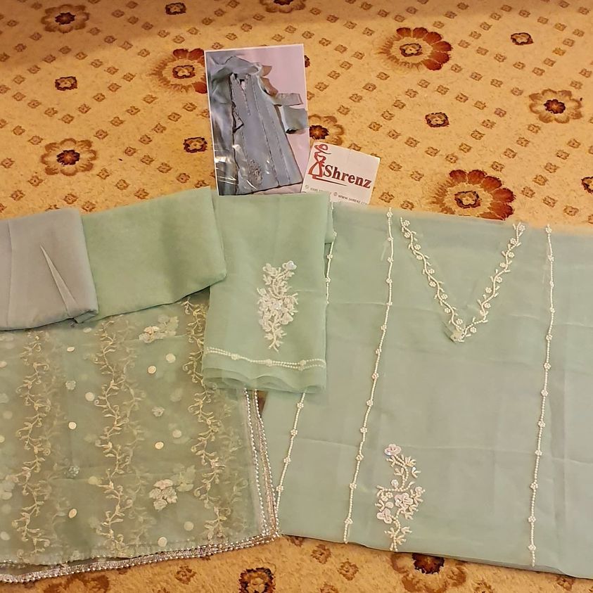 Agha Noor Mint Green Formal Collection Organza Replica