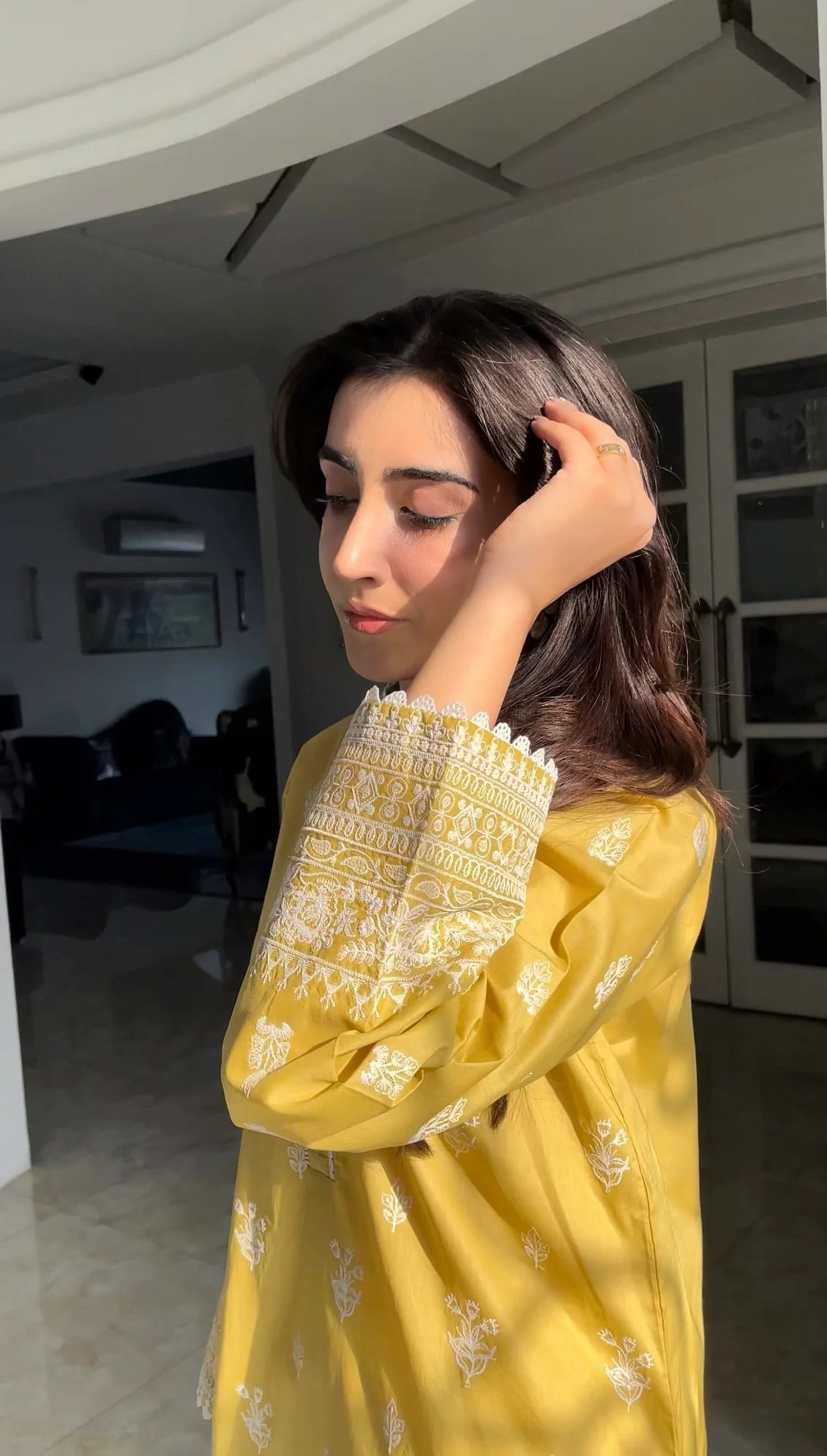 Shrenz Yellow Luxury Lawn Collection