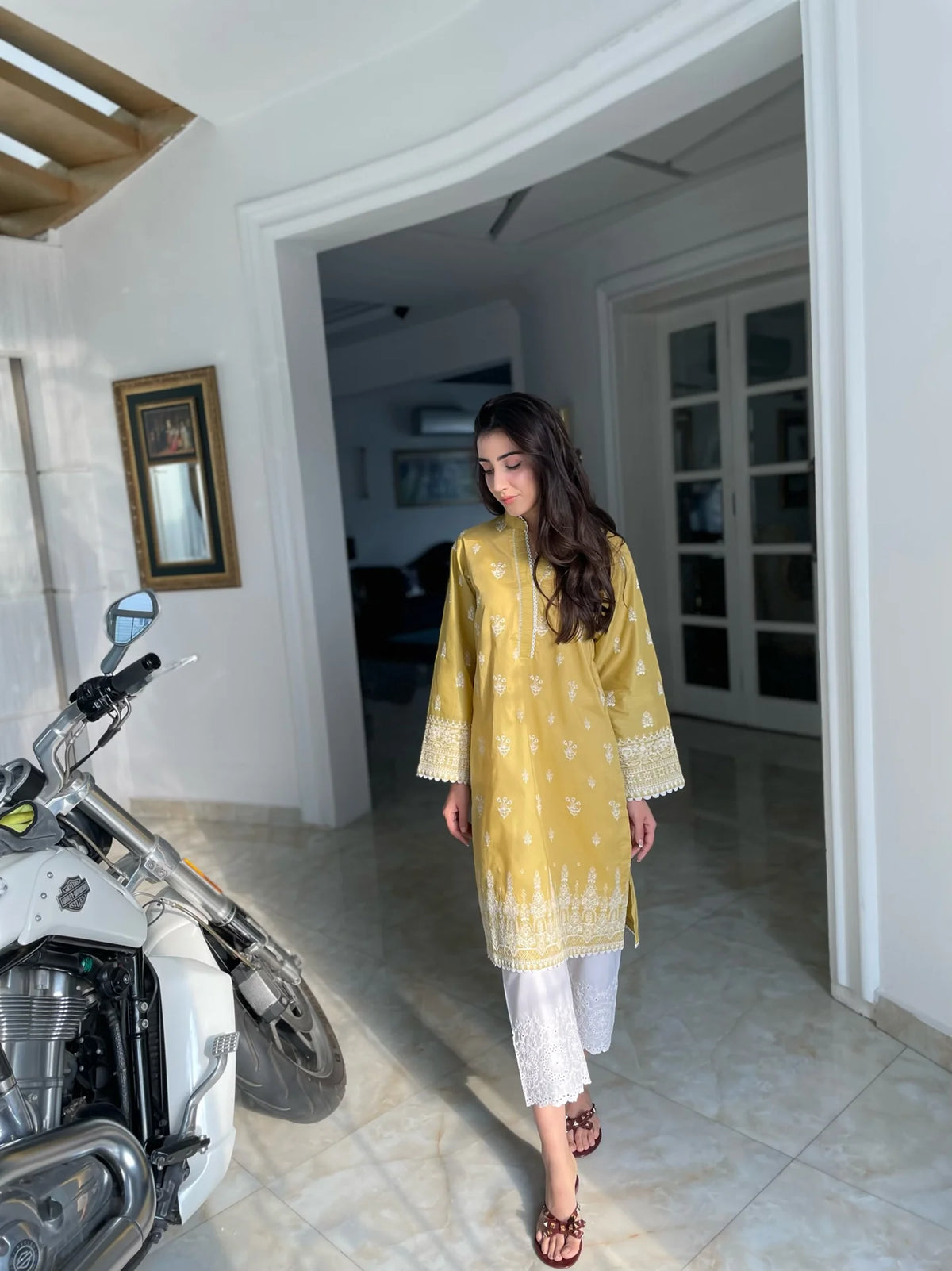 Shrenz Yellow Luxury Lawn Collection