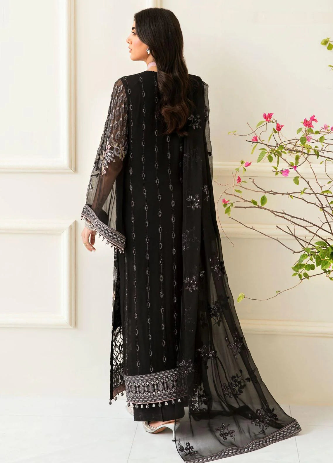 Flossie Black Formal Collection Chiffon Replica