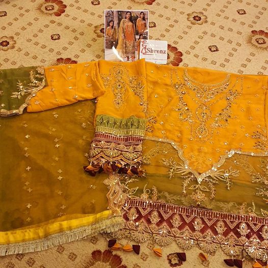 Emaan Adeel Yellow Formal Collection Net Replica