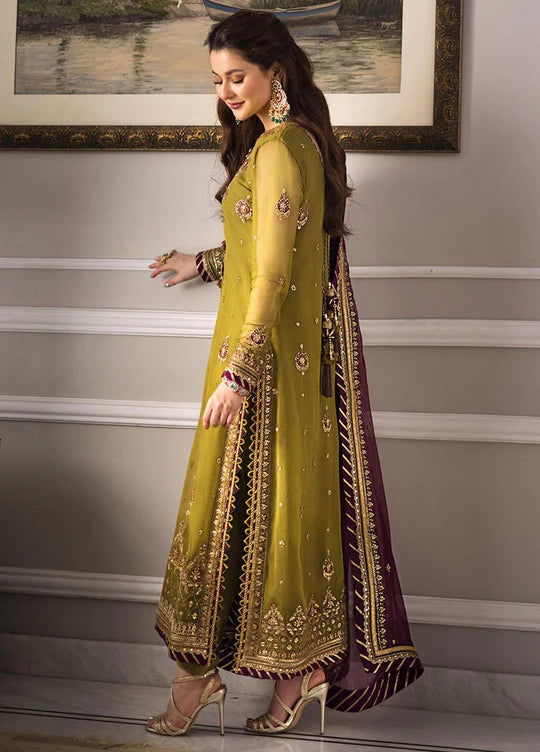 Asim Jofa Green Chiffon Formal Collection Replica